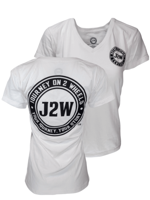 J2W Womens V-Tee White T-shirt