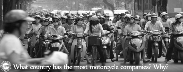 Country with most motorcycle company